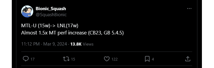 bionic squash tweet lunar lake