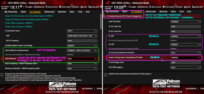 falcon nw settings guidance 1