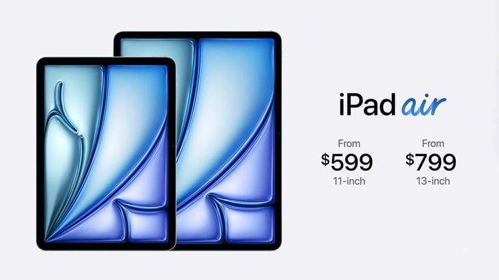 Prezzi di partenza dell'Apple iPad Air.