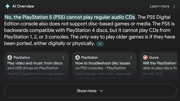 playstation 5 ai overview