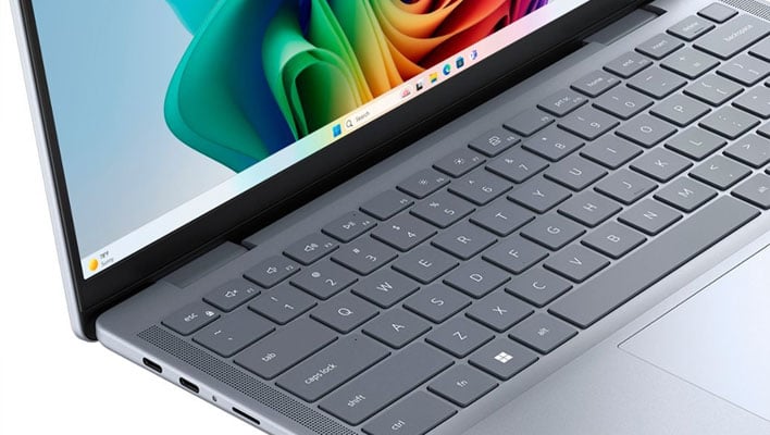 Closeup of Dell's Inspiron 14 laptop.