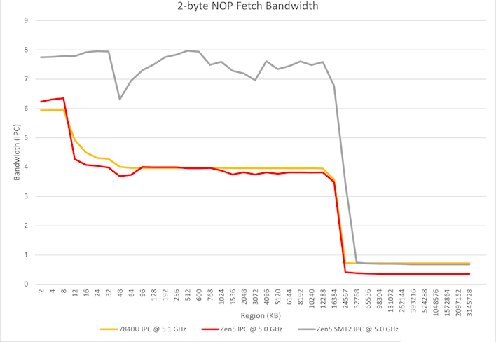 2-bajtowa przepustowość nop fetch