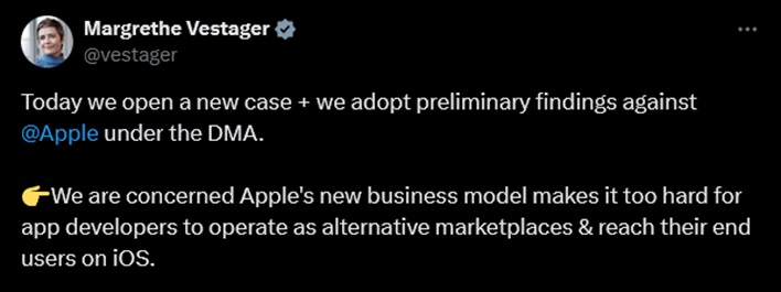 eu tweet apple