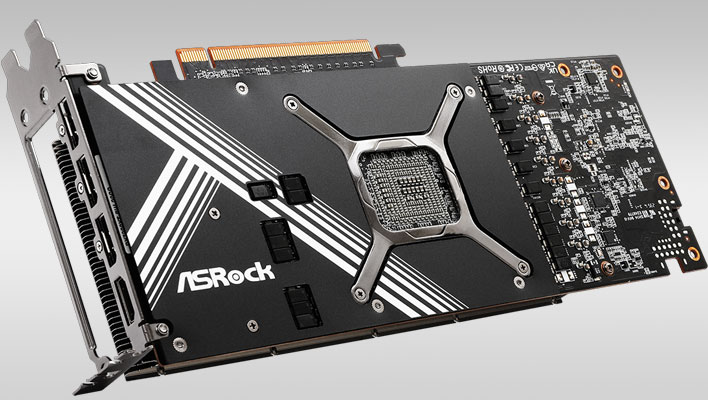 Backplate view of ASRock's Radeon RX 7900 XTX Passive graphics card.