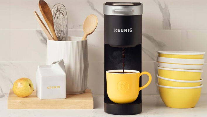 Keurig K-Mini coffee maker on a countertop.