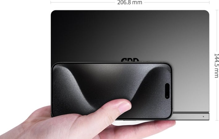 gpd pocket 4 against iphone 15 pro max