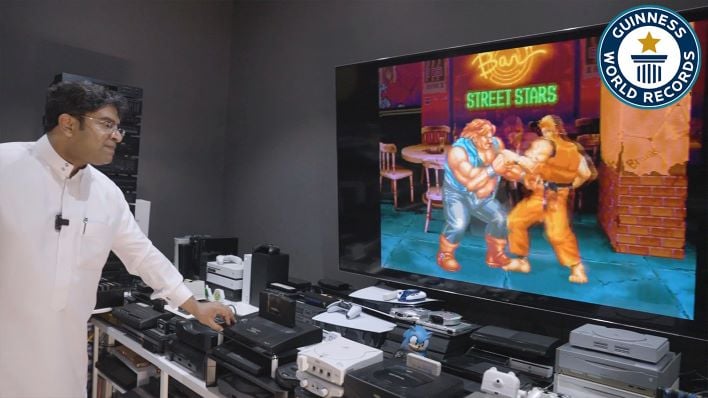 Game collector sets Guinness World Record by connecting 444 consoles to one TV