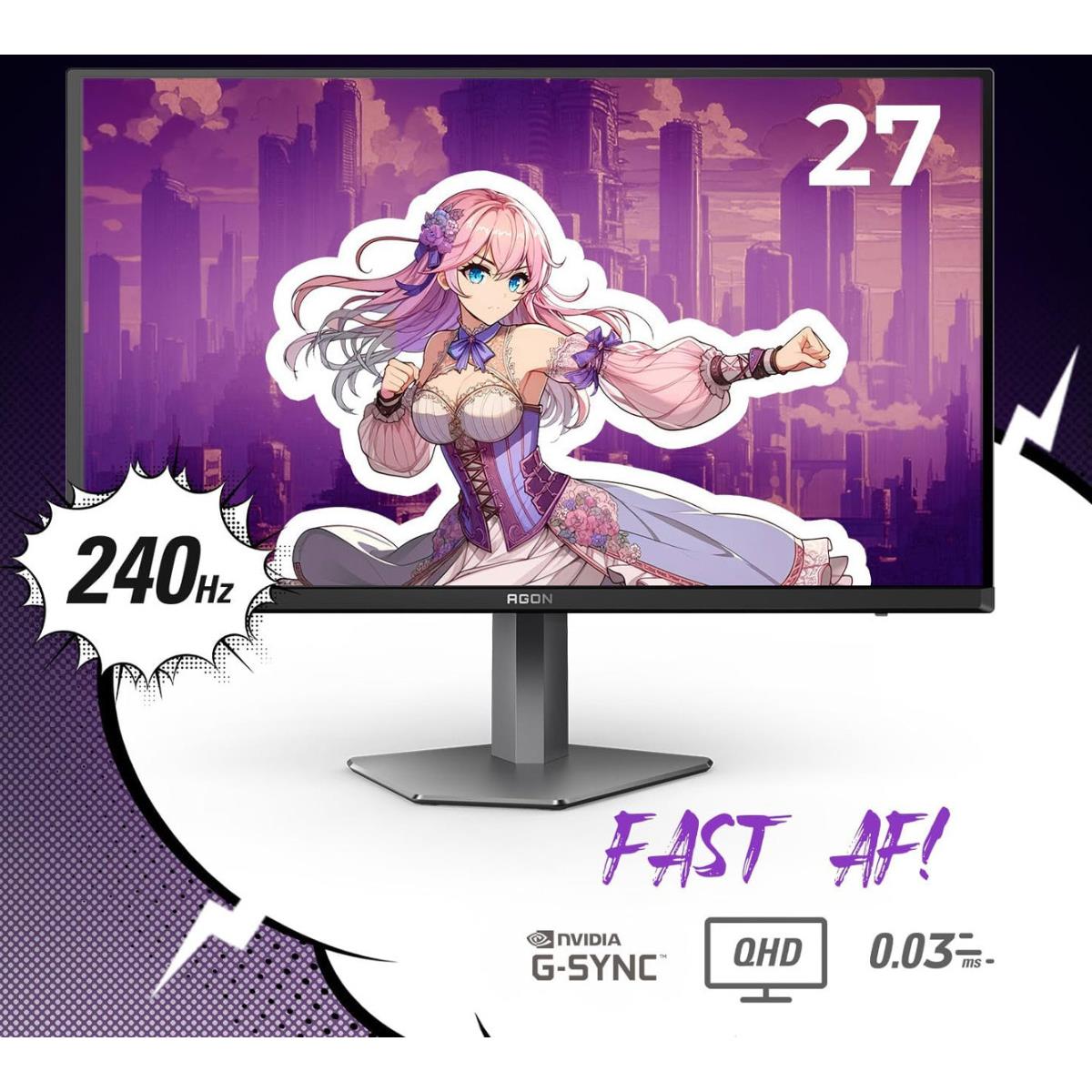 AOC Unveils A 'Fast AF' QD-OLED Agon Pro Display For Tournament