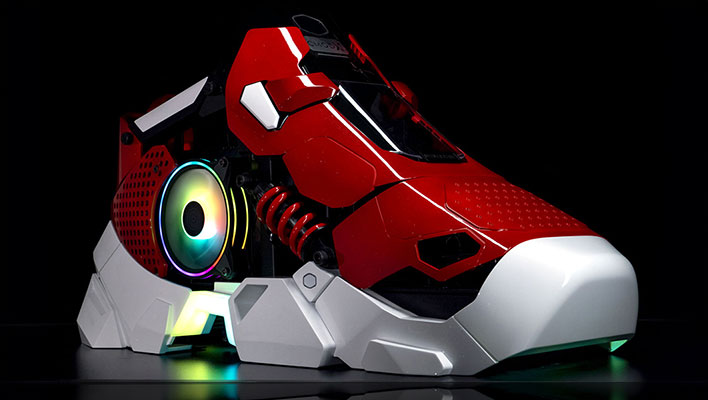 Cooler Master Sneaker X on a black background.