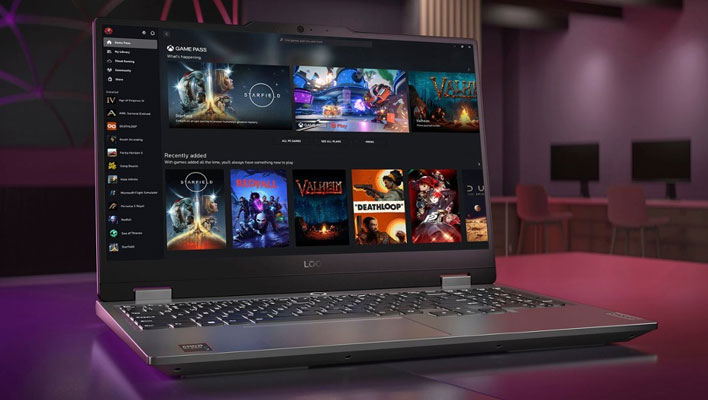 Lenovo LOQ laptop on a table.