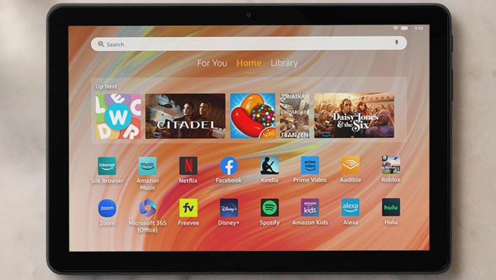 Amazon Fire HD 10 tablet.