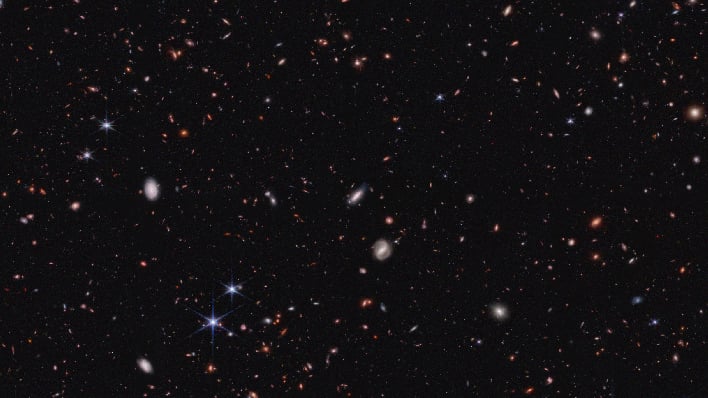 hero webb early galaxies image