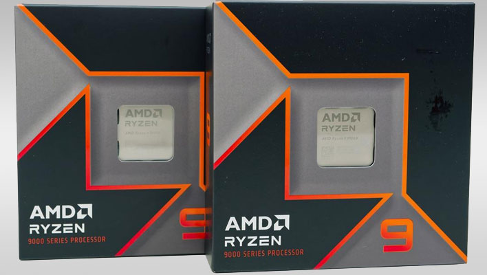 Boîtes de vente au détail pour les processeurs de la série Ryzen 9000 d'AMD.