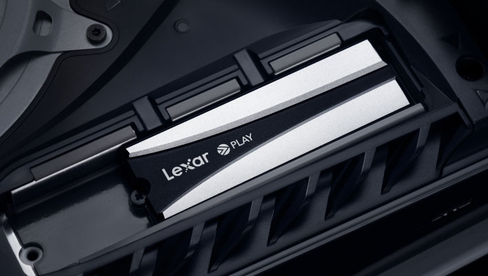 Lexar Play SSD installed in a PS5 console.