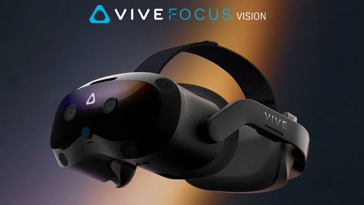 Render of HTC's Vive Focus Vision XR headset.