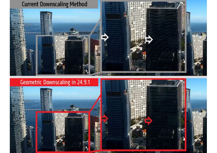 geometric downscaling example