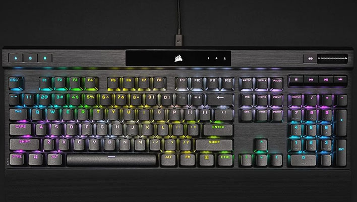 Corsair K70 RGB Pro gaming keyboard.