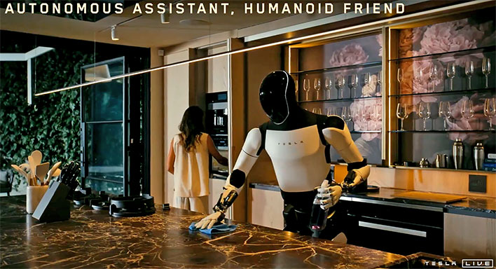 tesla optimus humanoid robot friend