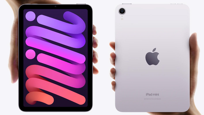 Front and back shots of the iPad mini.