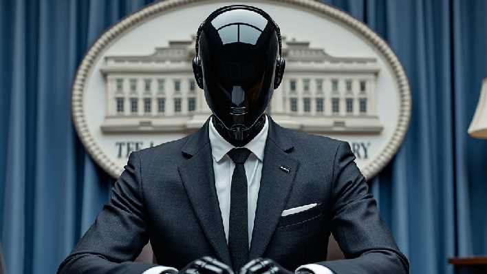humanoid robot sitting at desk