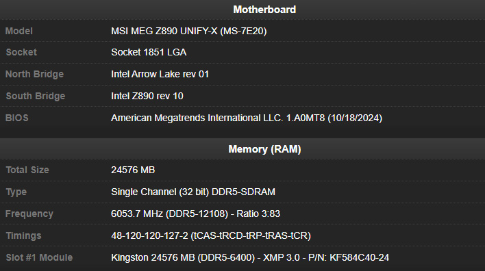 HWBOT screenshot showing Kingston's DDR5 memory clocked at 6053.7MHz.
