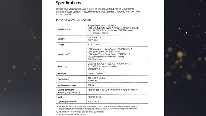 specifications