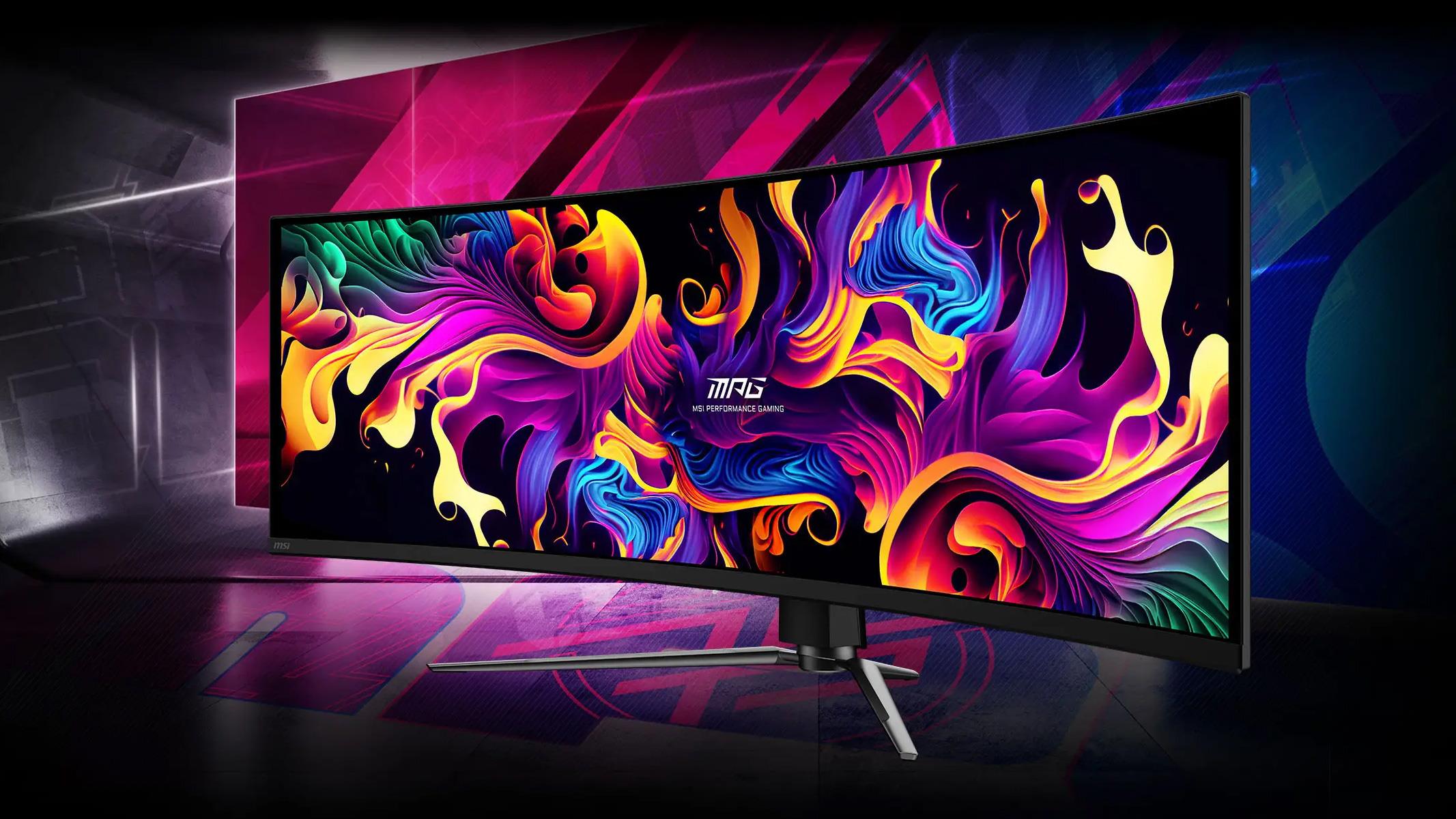 MSI Rolls Out A Faster 49-Inch QD-OLED Dual-QHD Gaming Monitor At