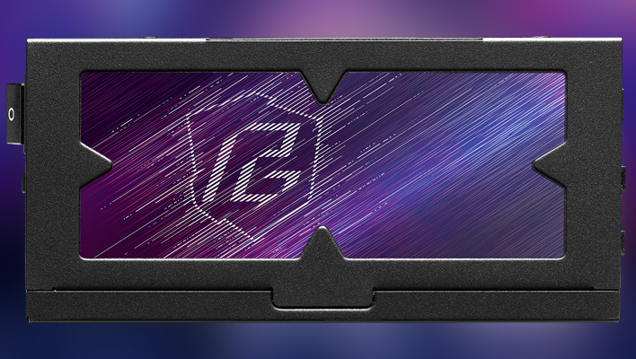 Side view of ASRock's Phantom Gaming PSU.