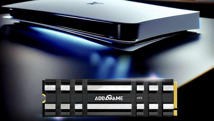 Addlink SSD devant une PS5.