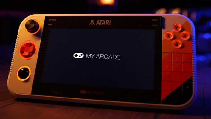 Atari s Retro Gamestation Go Handheld Looks Slick And So Does Its 
