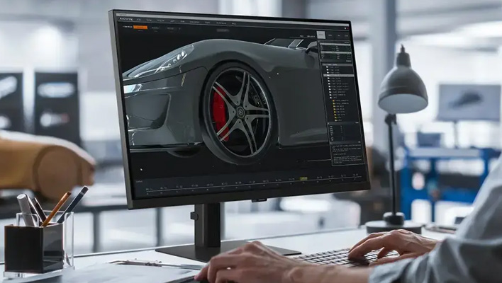 Samsung ViewFinity S8 4K monitor on a desk.
