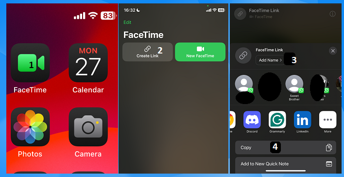 body Apple initiate facetime on device
