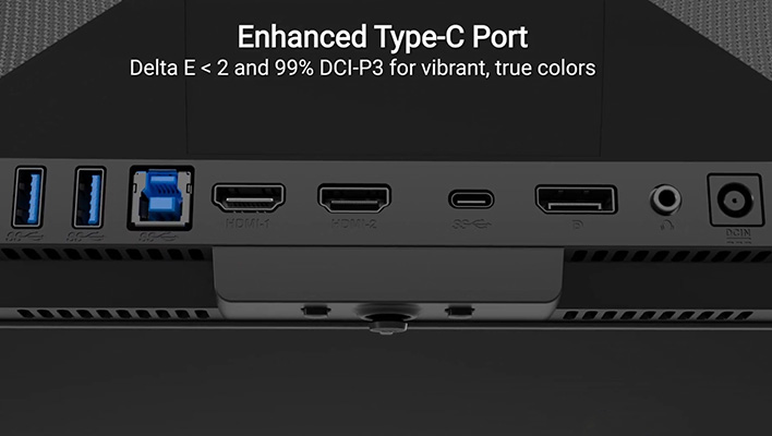 Render of inputs on GameMax's QD-OLED monitor.