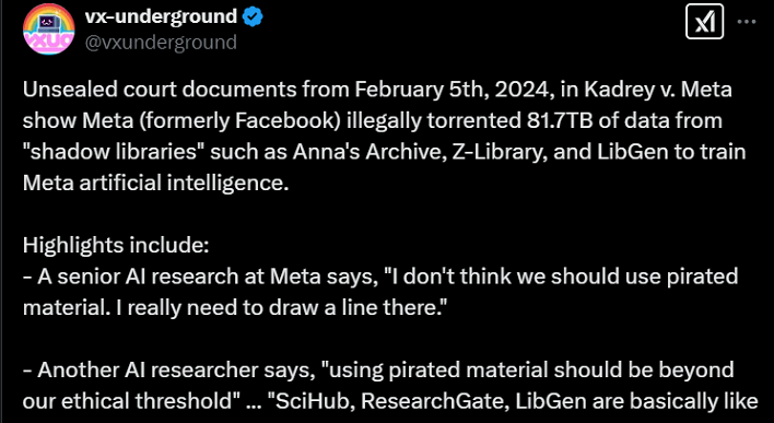 body meta lawsuit ai training tweet
