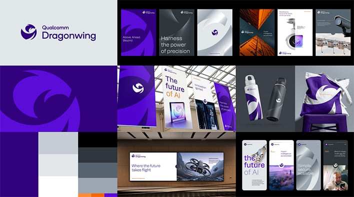 Qualcomm slide highlighting products attached to its Dragonwing brand.