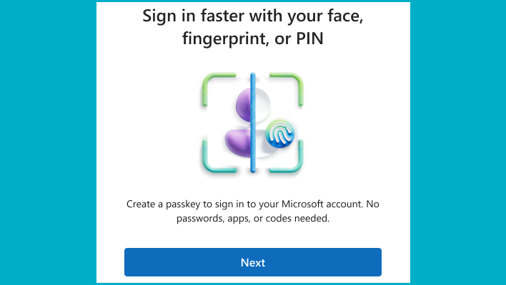 body4 microsoft passkey sign in