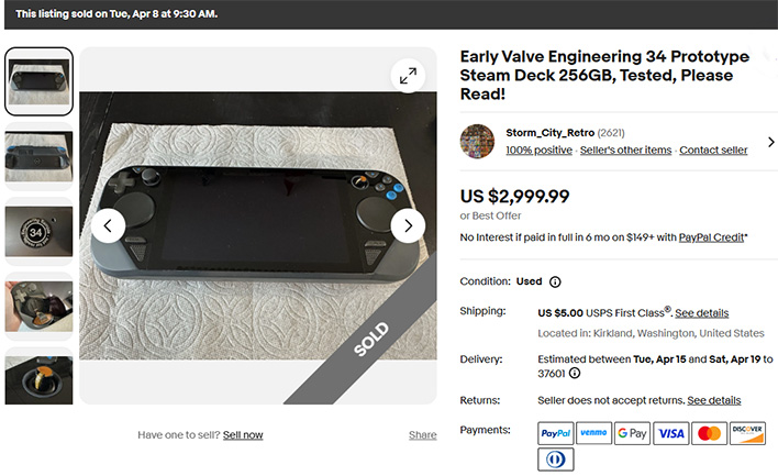 Ultra-Rare Steam Deck Prototype With Vega GPU Fetches $2K On