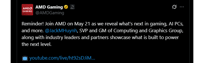 amdgaming tweet