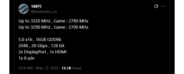 momomo rx9060xt specs
