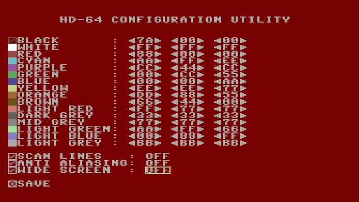 hd 64 configuration utility