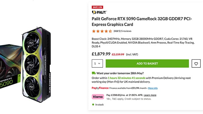 GeForce RTX 5090 Falls Below MSRP In Europe, Could A US Price Drop Follow?