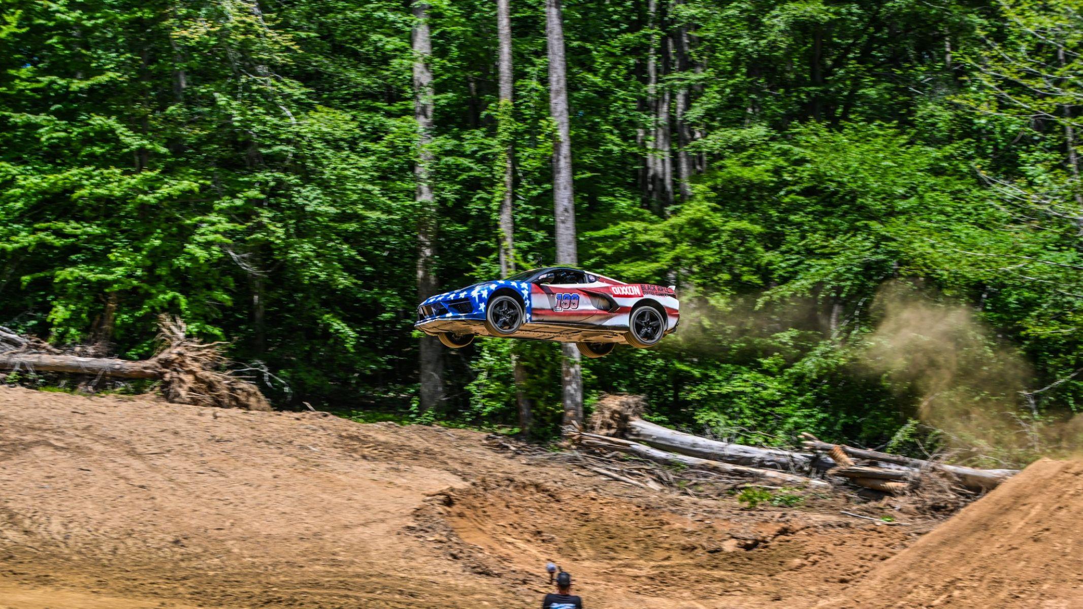Watch C8 Corvette Go Airborne For 110 Ft In Wild Dukes Of Hazzard