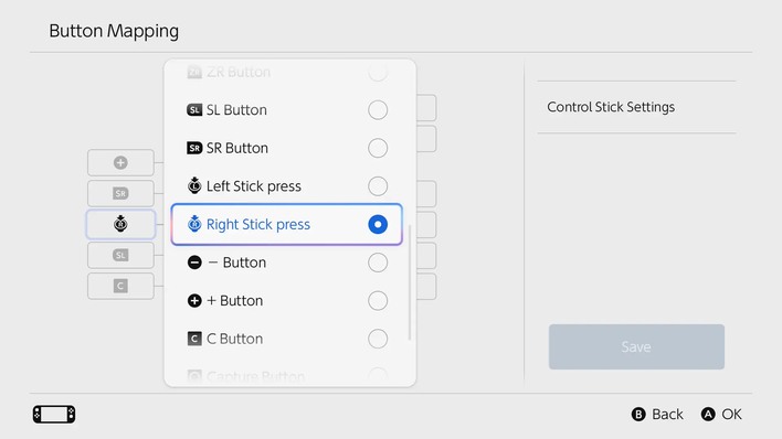 button mapping