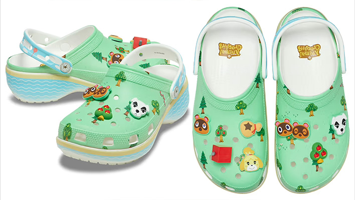 Nintendo i Crocs łączą inspirowane wyspą obuwie z przecinania zwierząt