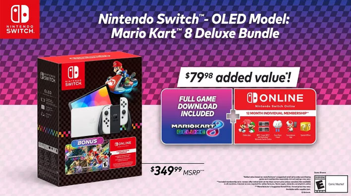 Nintendo Switch OLED bundle banner.