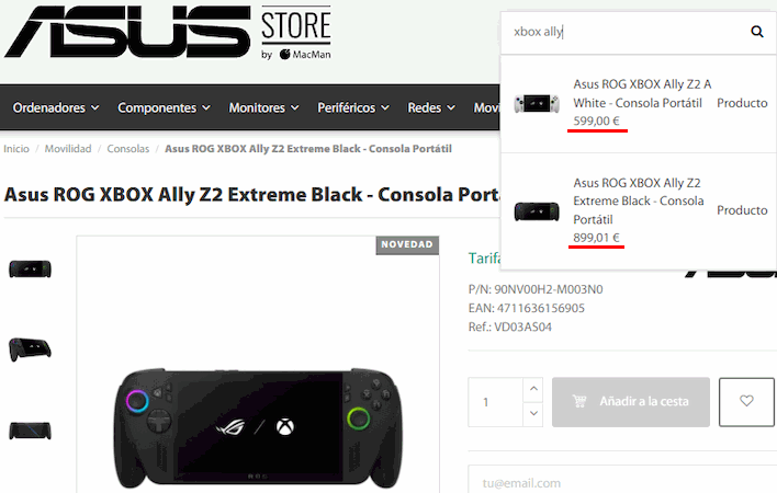asus ally price leak