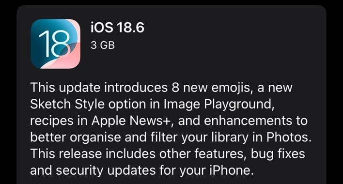 body ios18 6 software update asap