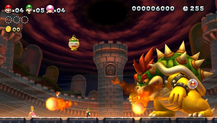 Screenshot of Bowser in Super Mario Bros. U Deluxe.