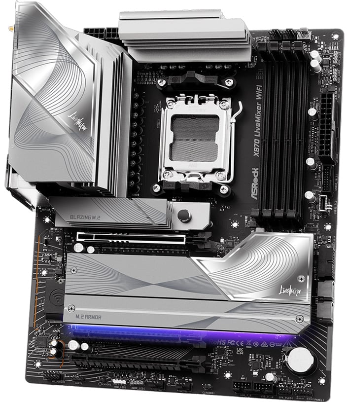 board asrock x870 livemixer wifi news