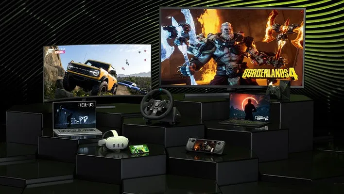 Gaming laptops, monitors, and other gear running GeForce NOW.